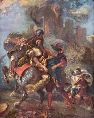 Eugene Delacroix Raub der Rebekka Wandbild