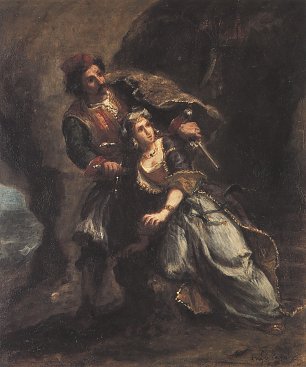Eugene Delacroix Selim und Suleika 1 Wandbild