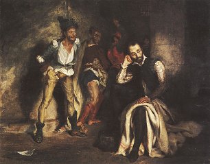 Eugene Delacroix Tasso im Irrenhaus Wandbild
