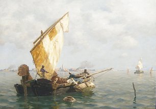 Ludwig Dill Fischer in Venedig Wandbild