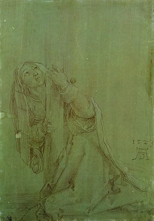 Albrecht Duerer Hl Magdalena unter dem Kreuz Wandbild