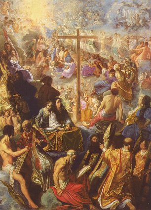 Adam Elsheimer Verherrlichung des Kreuzes Wandbild