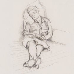Felix-Esterl-Frau-auf-Sofa-Schlafende Frau