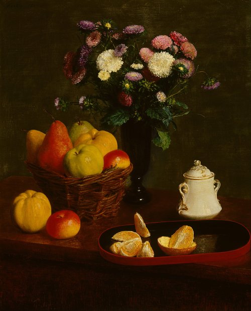 Henri Fantin Latour Flowers and fruit Wandbild