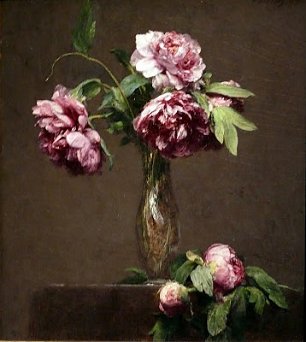 Henri Fantin Latour Some white roses and peonies Wandbild