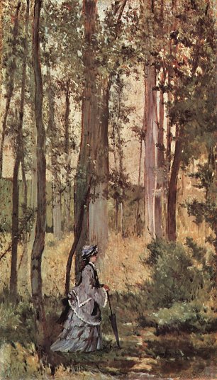 Giovanni Fattori Dame im Wald Wandbild