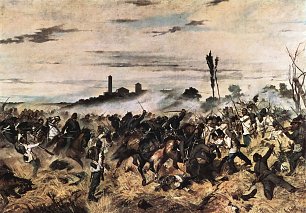 Giovanni Fattori Die Schlacht von Montebello 1 Wandbild