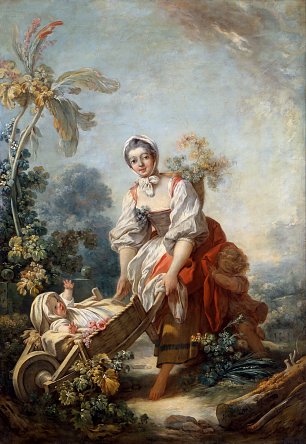 Jean Honore Fragonard The Joys of Motherhood Wandbild