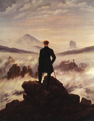 Caspar David Friedrich Der Wanderer ueber dem Nebelmeer Wandbild