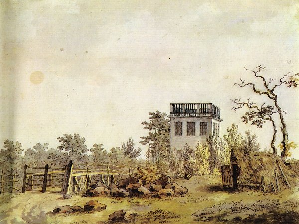 Caspar David Friedrich Landschaft mit Pavillon Wandbild