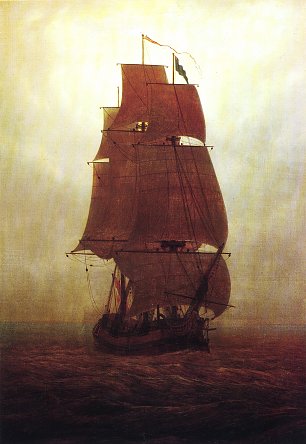 Caspar David Friedrich Segelschiff Wandbild