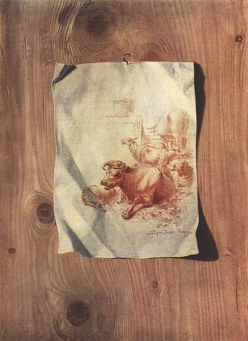 Johann Heinrich Fuessli Trompe l oeil Wandbild