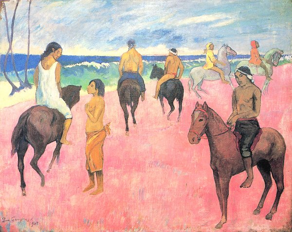 Paul Gauguin Reiter am Strand 2 Wandbild