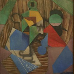 Juan-Gris-La-Bouteille-de-rhum-et-le-journal