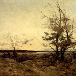 Henri-Harpignies-Sunset-Landscape