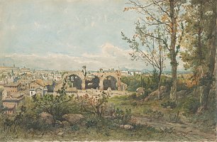Henri Harpignies View of Rome Wandbild