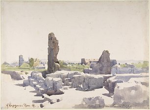Henri Harpignies View of the Colosseum from the Basilica of Domitian and the Flavian Palace Rome Wandbild