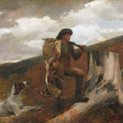 Winslow-Homer-A-Huntsman-and-Dogs