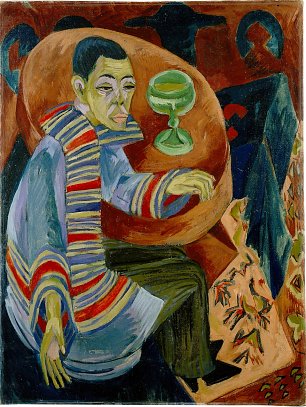 Ernst Ludwig Kirchner Der Trinker Selbstbildnis Wandbild
