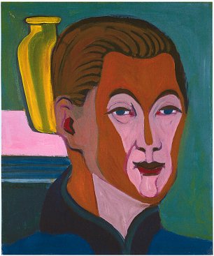 Ernst Ludwig Kirchner Kopf des Malers Selbstbildnis Wandbild