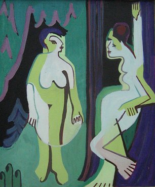 Ernst Ludwig Kirchner Nackte Frauen auf Waldwiese Wandbild