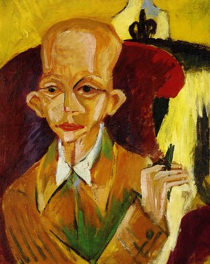 Ernst Ludwig Kirchner Portrait Oskar Schlemmer Wandbild