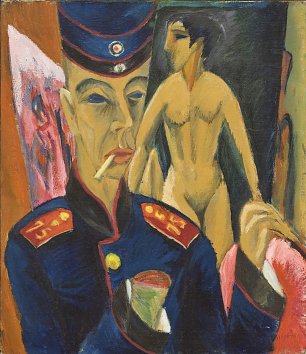 Ernst Ludwig Kirchner Selbstbildnis als Soldat Wandbild
