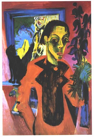 Ernst Ludwig Kirchner Selbstportraet mit Schatten Wandbild
