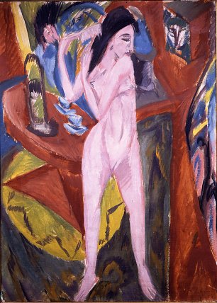 Ernst Ludwig Kirchner Sich kaemmender Akt Wandbild