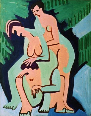 Ernst Ludwig Kirchner Spielende Badende Wandbild