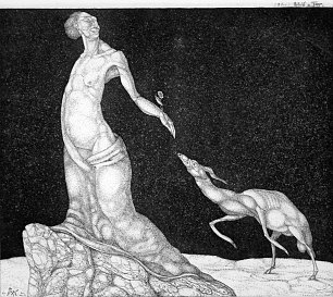 Paul Klee Weib und Tier Wandbild