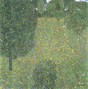 Gustav Klimt Gartenlandschaft Bluehende Wiese Wandbild