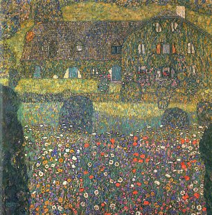 Gustav Klimt Landhaus am Attersee Wandbild