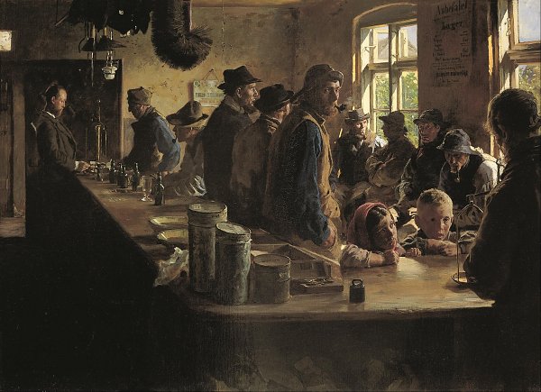 Peder Severin Kroyer A the victualler s when there is no fishing Wandbild