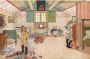 Carl Larsson Mammas och smaflickornas rum Wandbild