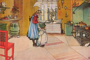Carl Larsson The kitchen Wandbild