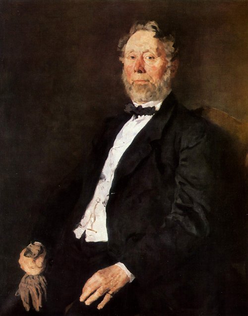 Wilhelm Leibl Portraet des Johann Heinrich Pallenberg Wandbild