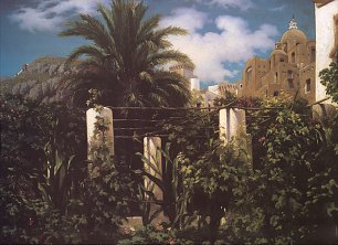 Frederic Leighton Garten eines Capri Inn Wandbild