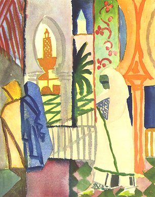 August Macke In der Tempelhalle 2 Wandbild