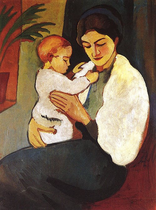 August Macke Mutter und Kind 1 Wandbild