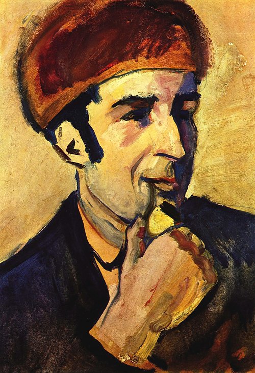August Macke Portrait des Franz Marc Wandbild