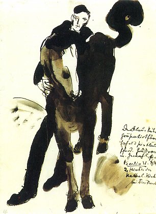 Franz Marc Der blaue Reiter und sein Pferd Wandbild