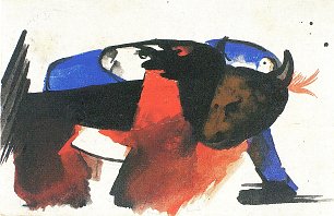 Franz Marc Zwei Tiere Wandbild