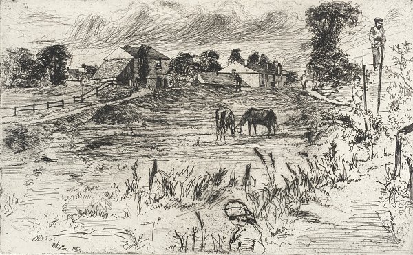 James McNeil Whistler Landscape with the Horse Wandbild