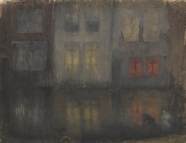 James McNeil Whistler Nocturne Black and Red Back Canal Holland Wandbild