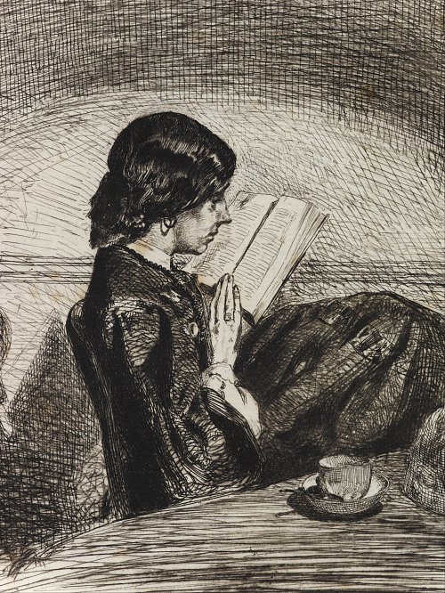 James McNeil Whistler Reading by Lamplight Wandbild