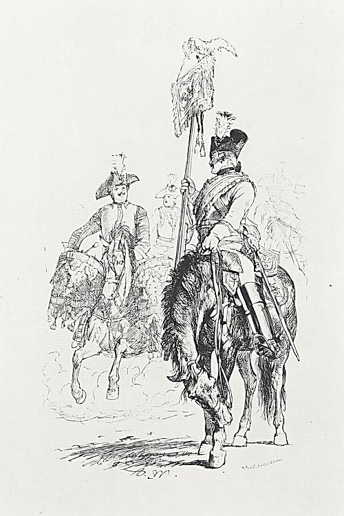 Adolph Menzel Folge Die Soldaten Friedrichs des Grossen 2 Wandbild