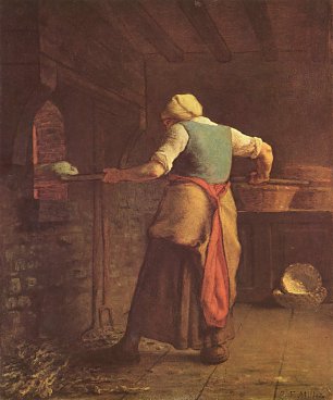 Jean Francois Millet Woman baking bread Wandbild