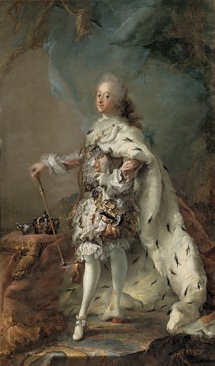 C G Pito Portrait of Frederik V in Anointment Robe Wandbild