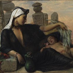 Elisabeth-Jerichau-Baumenn-An-Egyptian-Fellah-Woman-with-her-Baby